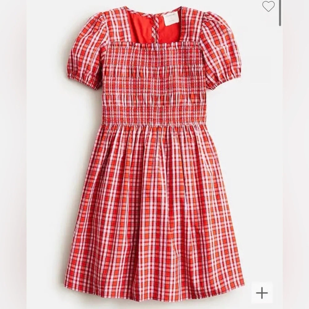 ❤️🎄 Crew Cuts Girls Smocked Tartan Dress – Size 5 🎄❤️